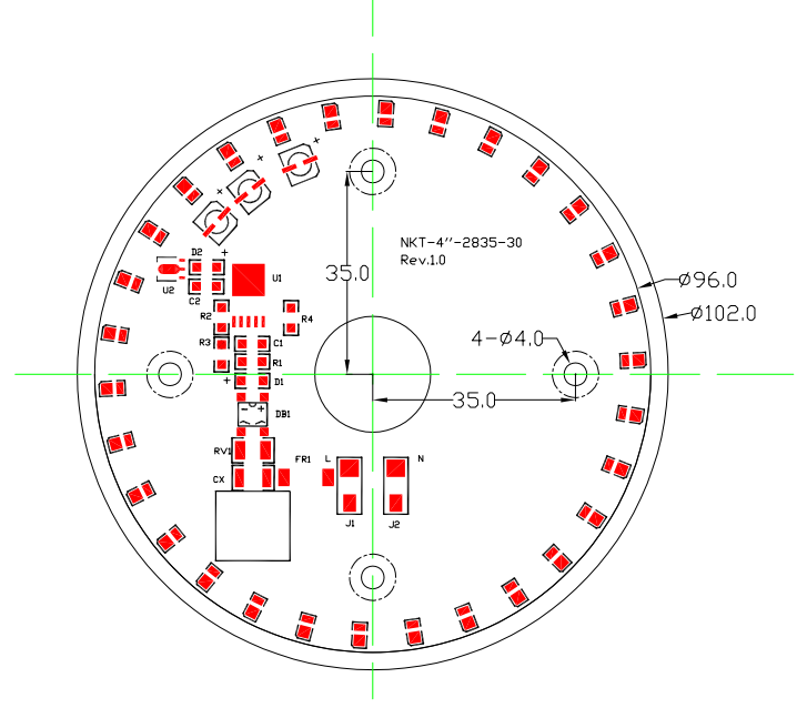 dob pcb led layout, 220v led pcb layout, led light engine layout